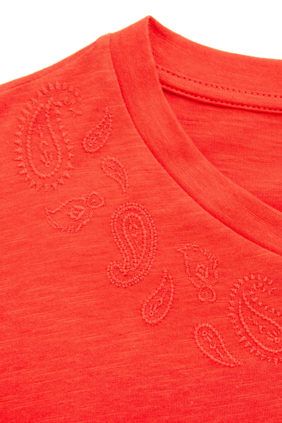 Besticktes Crew-Neck T-Shirt