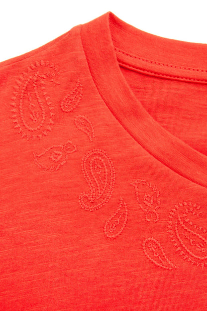 Besticktes Crew-Neck T-Shirt