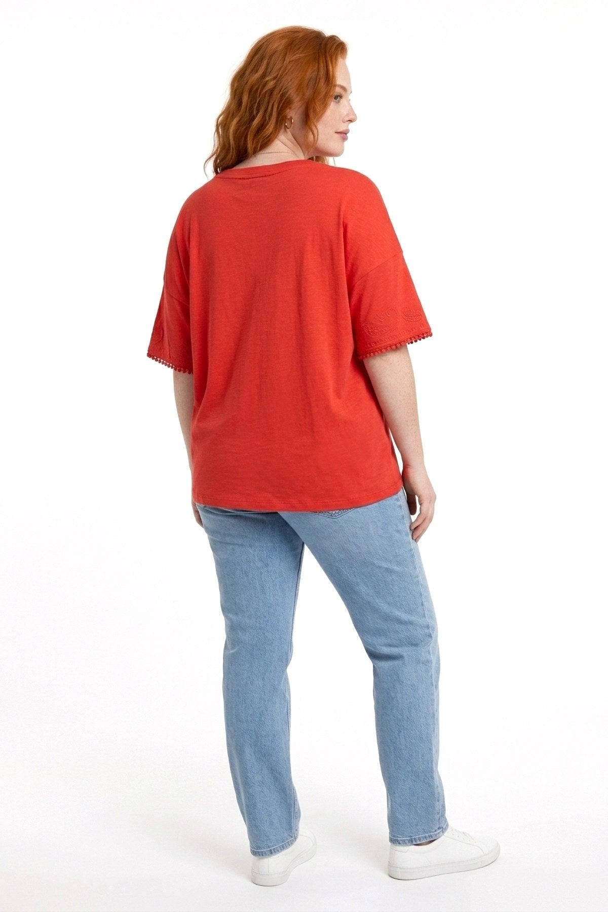 Besticktes Crew-Neck T-Shirt