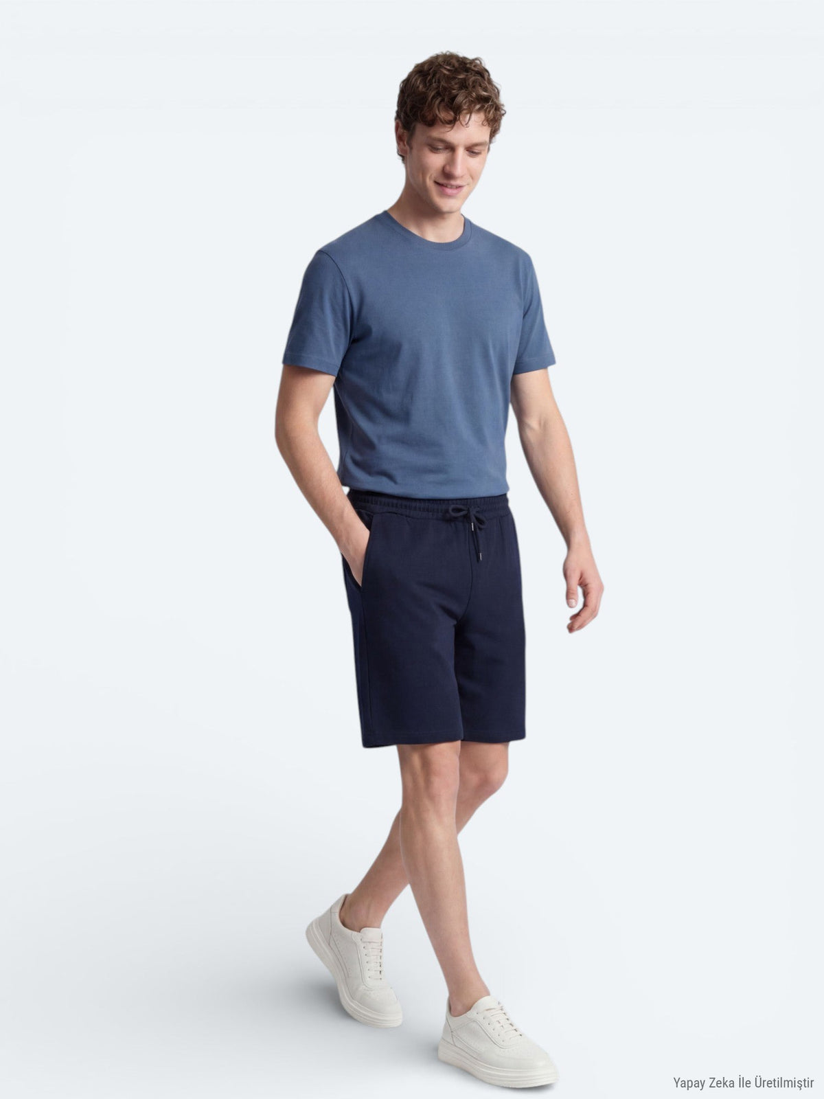 Gestrickte Jogging-Fit Sport-Shorts