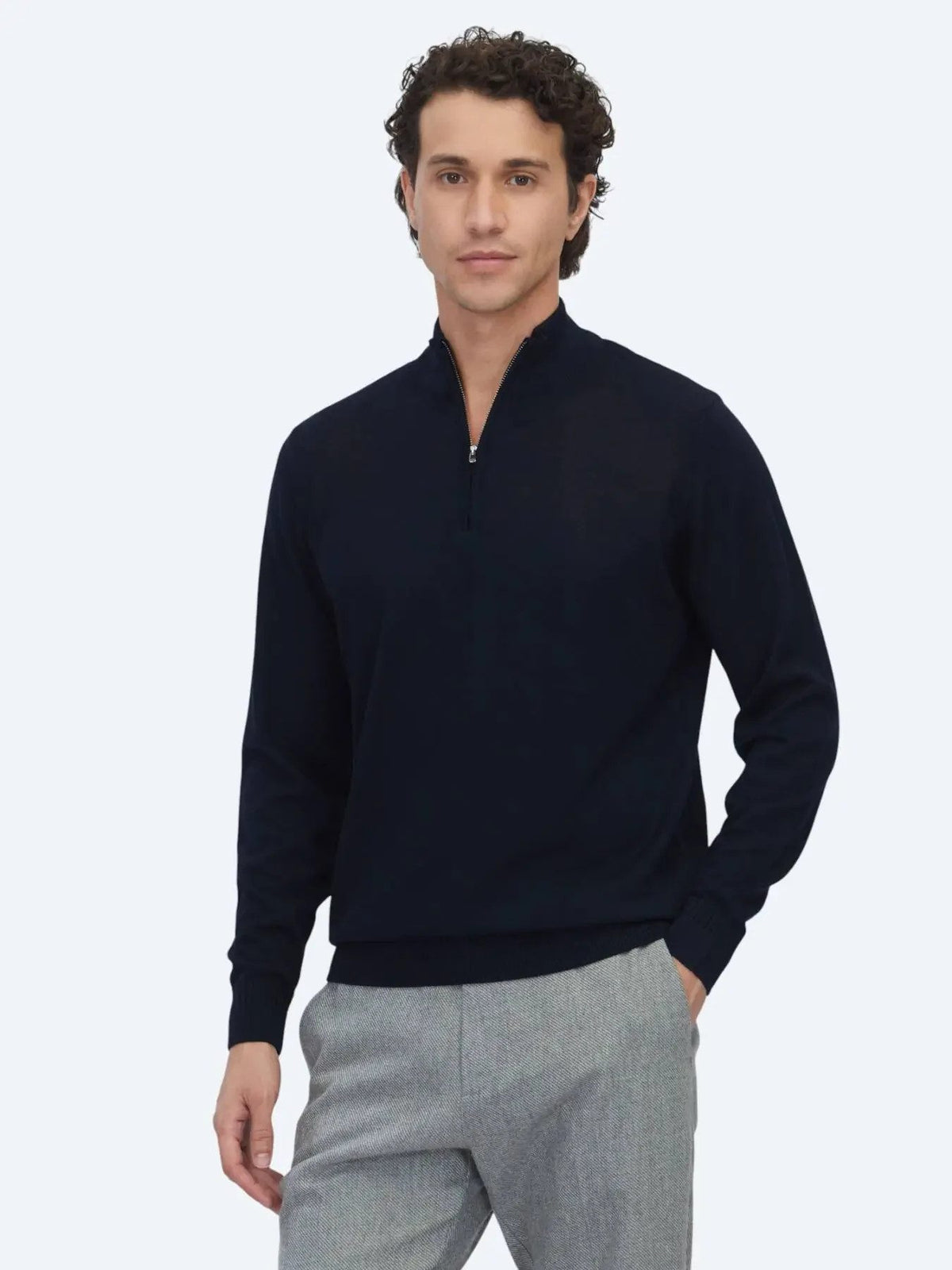 Navy Blau Strickpullover