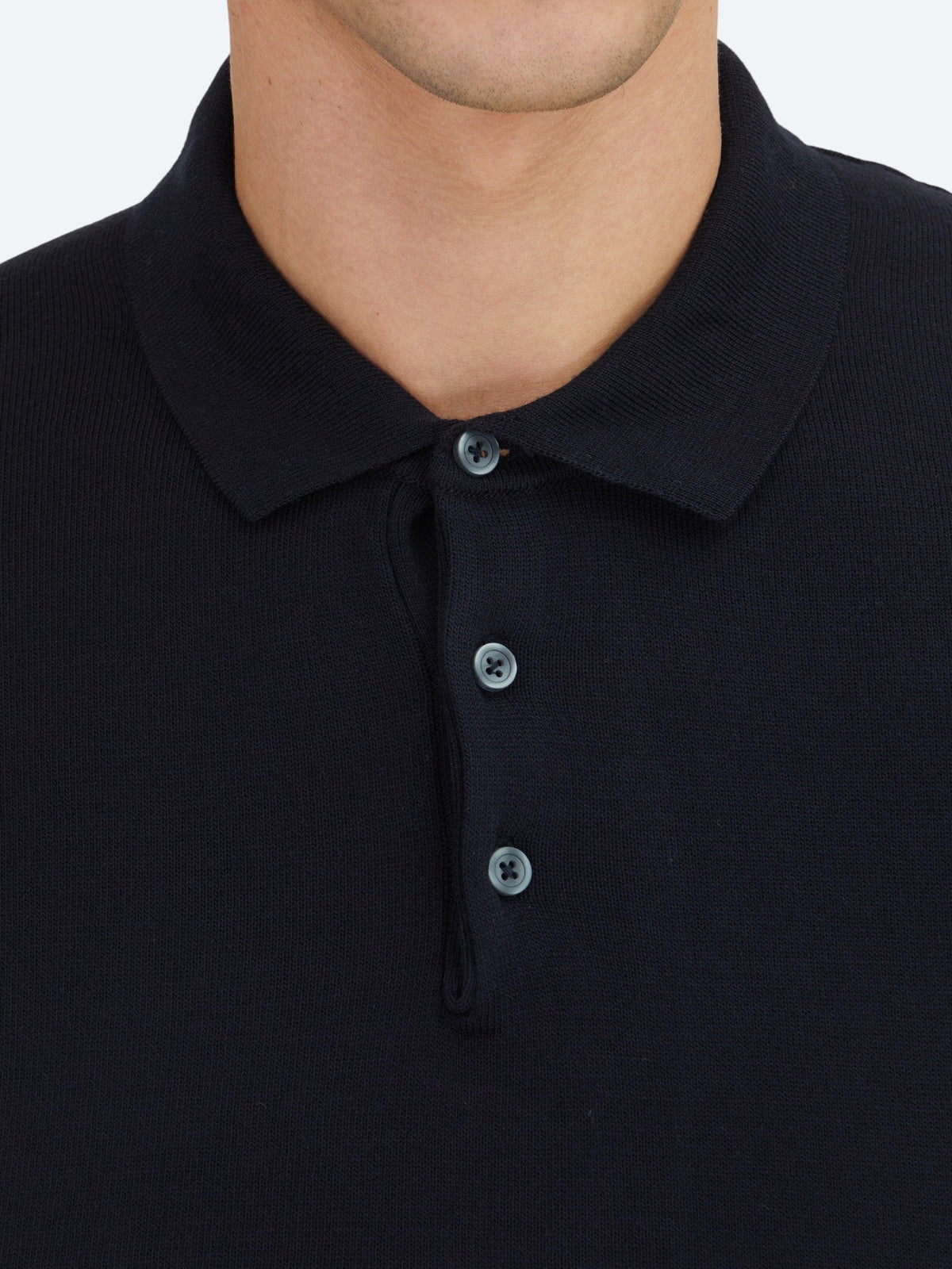 Marineblaues Strick-Sweatshirt
