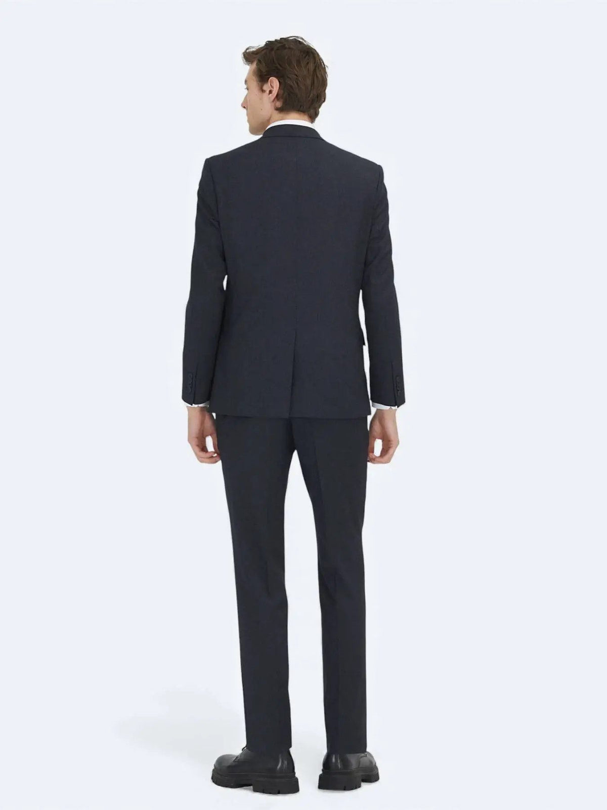 Marineblaues Micro Modern Fit Anzug