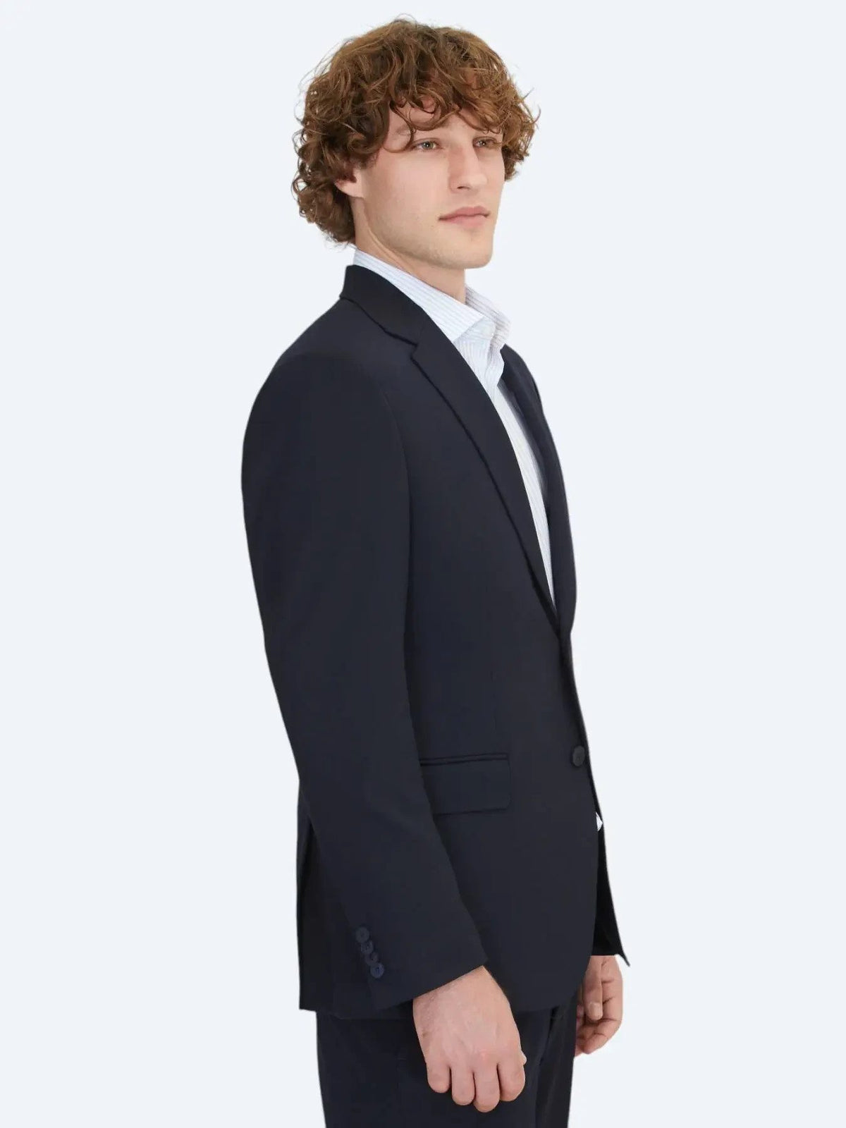 Marineblauer Mikro-Modern-Fit-Anzug