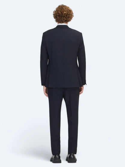 Marineblauer Mikro-Modern-Fit-Anzug