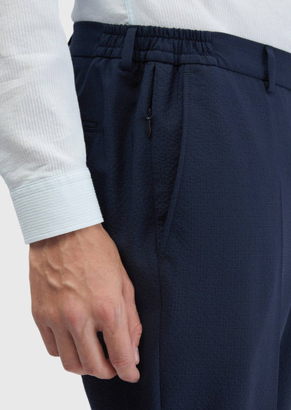 Marineblauer Micro Modern Cut Anzug aus Wollmischung