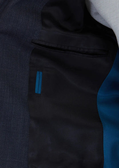 Marineblauer Micro Modern Fit Anzug aus Wollmischung