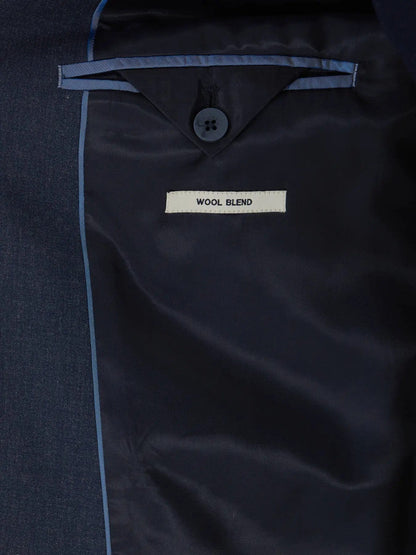 Marineblauer Micro Modern Fit Anzug aus Wollmischung