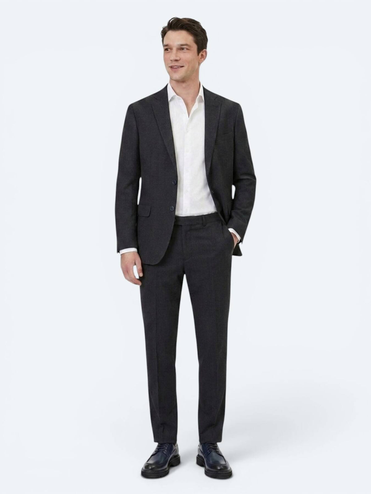Marineblaues Micro Regular Fit Anzug