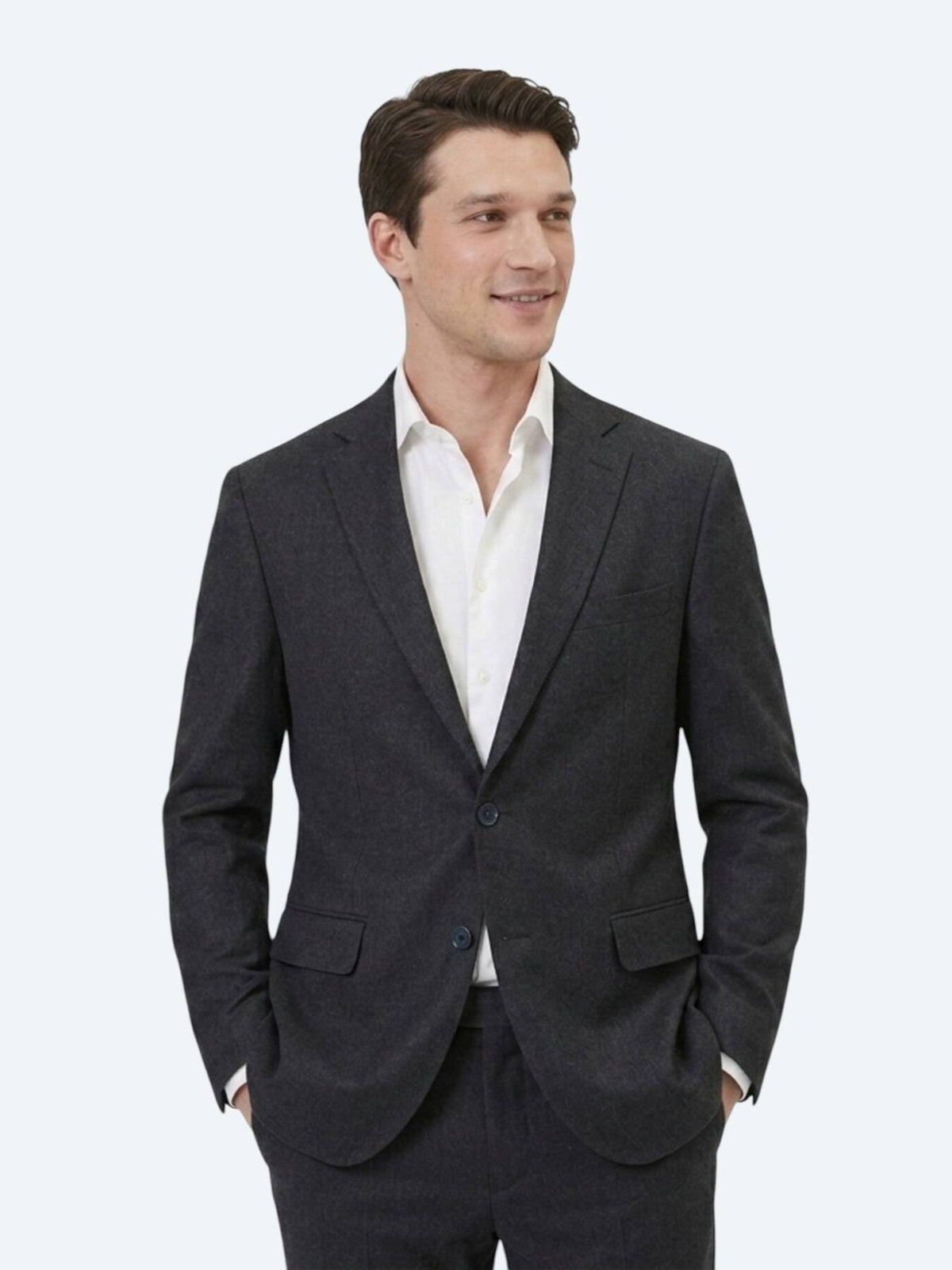 Marineblaues Micro Regular Fit Anzug