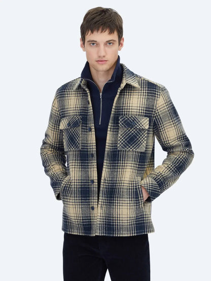 Marineblau Hemdjacke