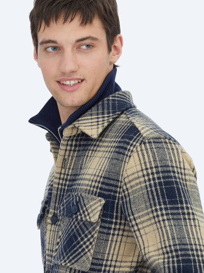 Marineblau Hemdjacke
