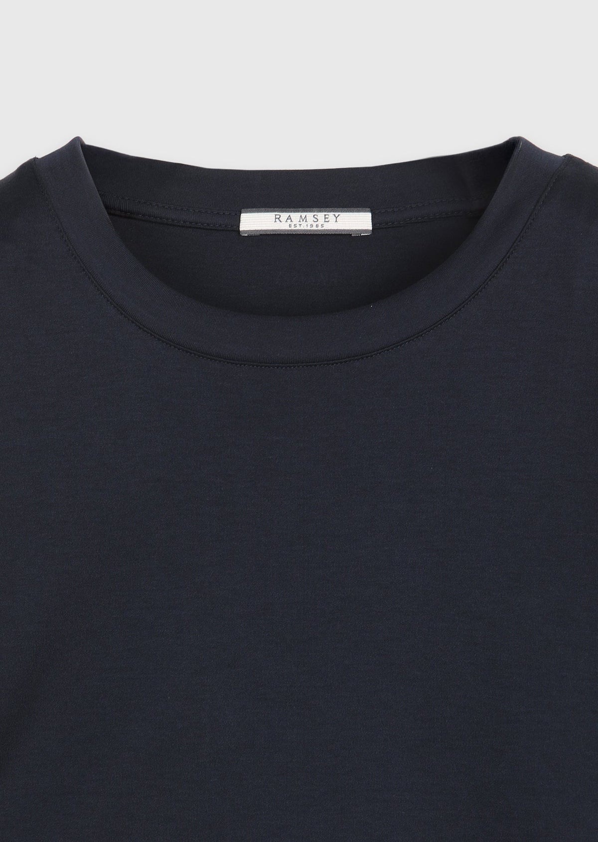 Ramsey Marineblaues schlichtes 100% Baumwoll-T-Shirt