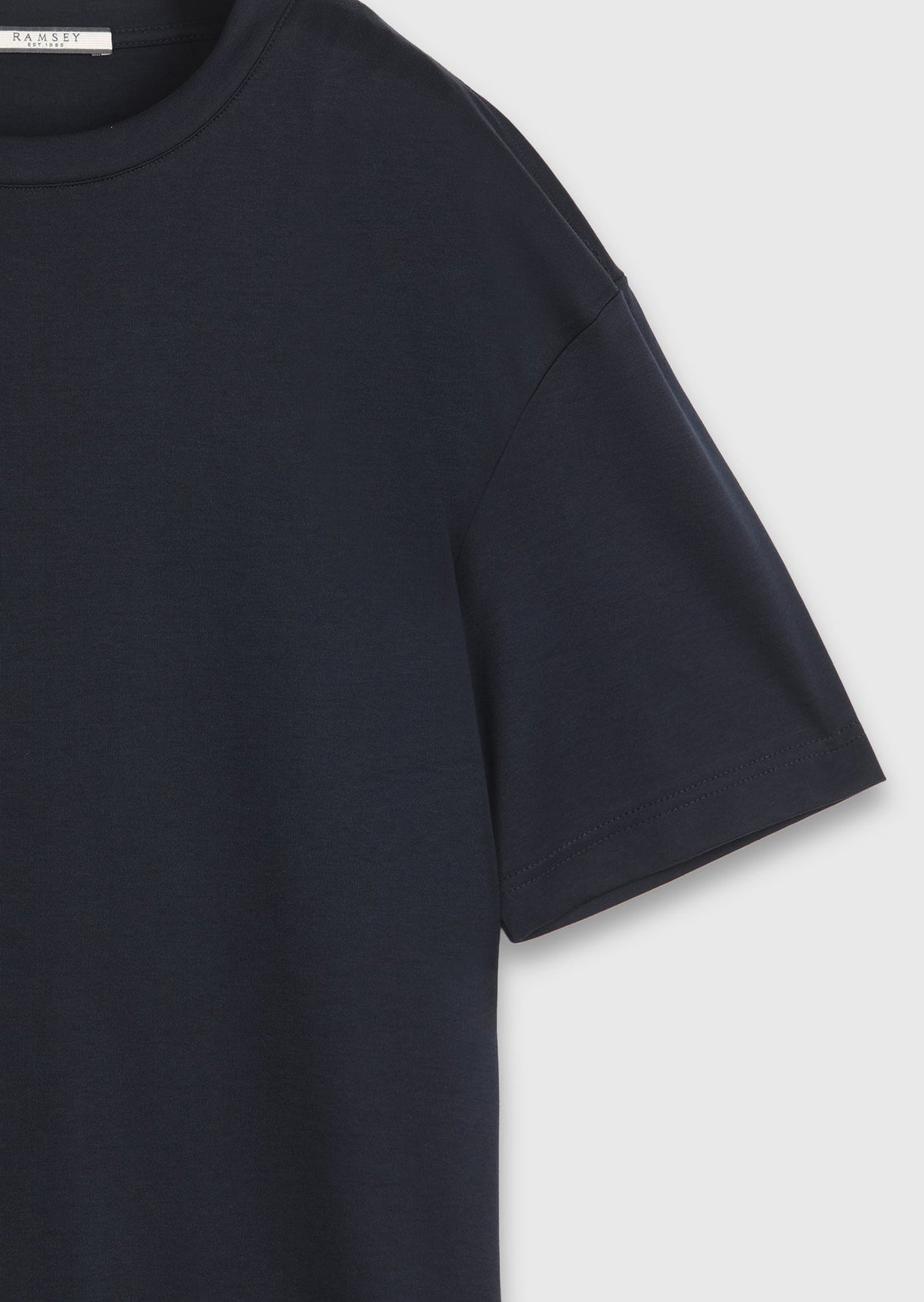 Marineblaues schlichtes 100% Baumwoll-T-Shirt