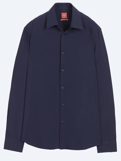 Marineblaues Freizeitstrickshirt Regular Fit
