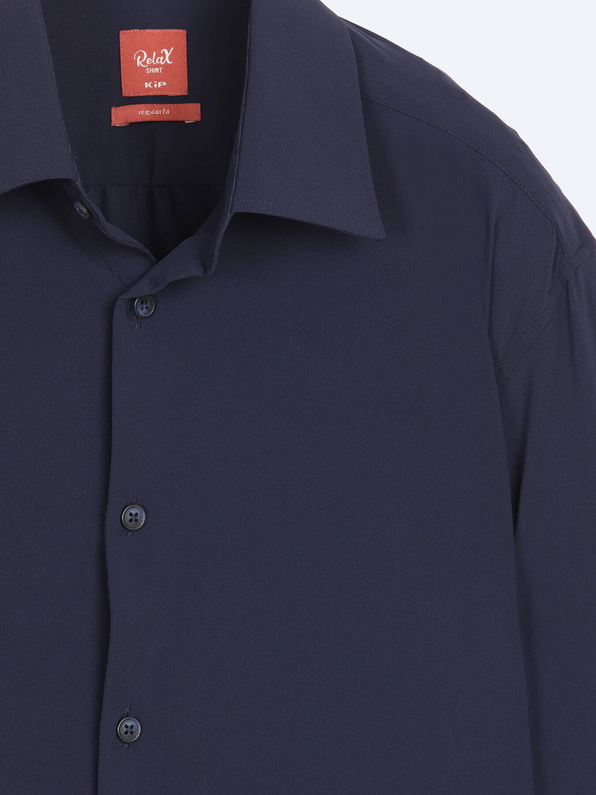 Marineblaues Freizeitstrickshirt Regular Fit