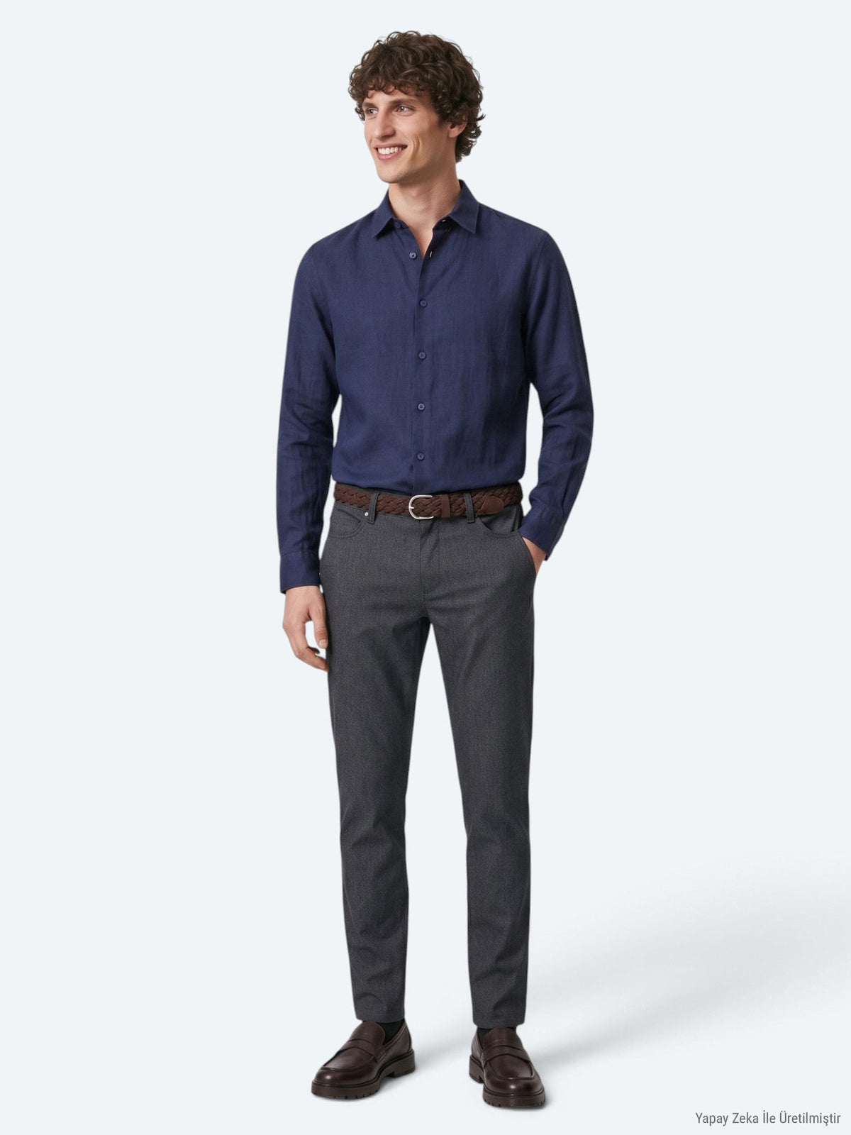 KİP Marineblaues Regular Fit Casual Hemd Navy blue