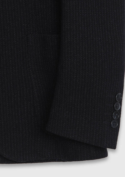 Marineblaues Hemd Schulter Slim Fit Wolljacke