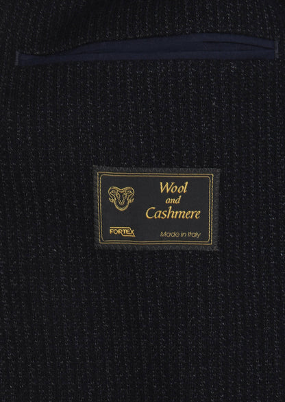 Marineblaues Hemd Schulter Slim Fit Wolljacke