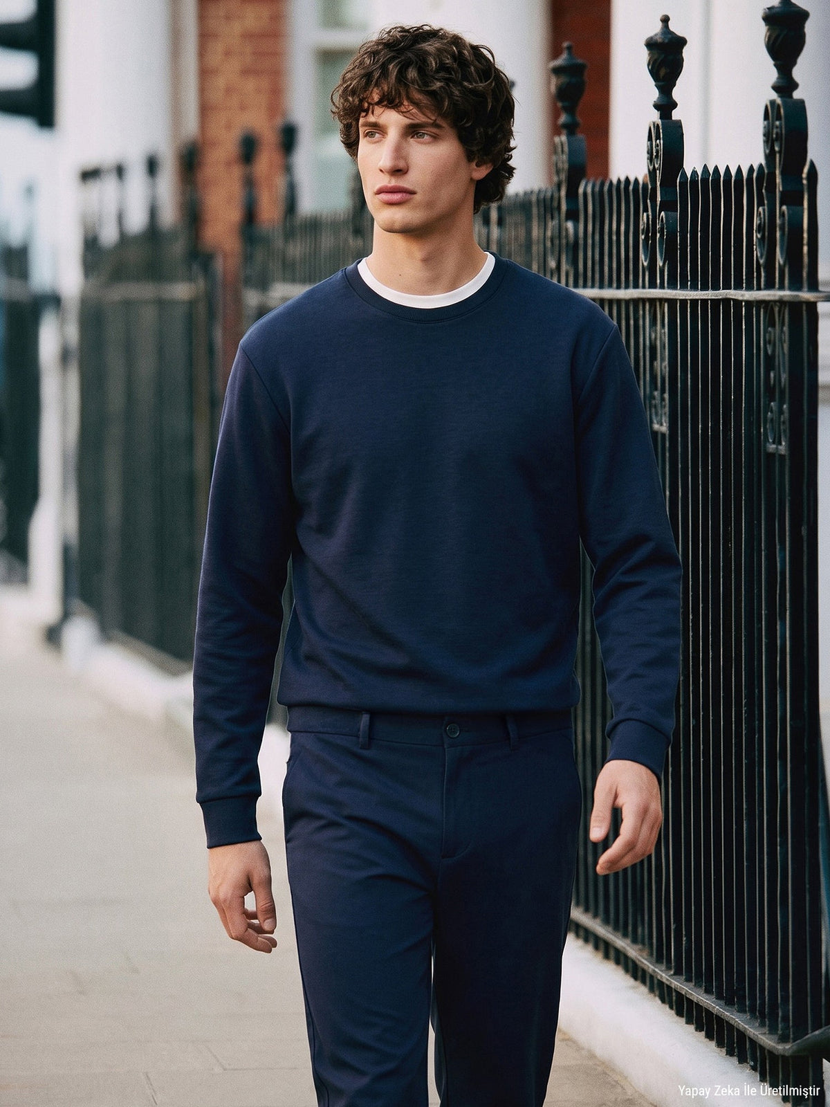 KİP Marineblaues schlichtes Sweatshirt