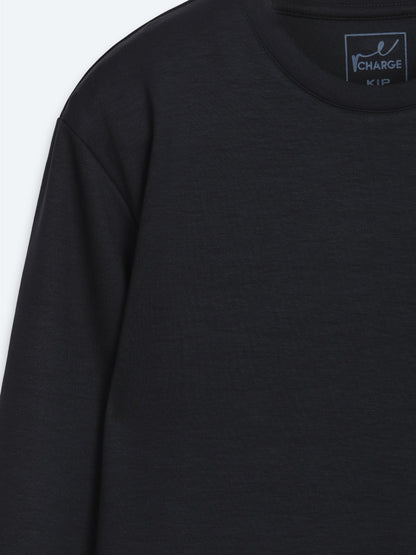 Marineblaues schlichtes Sweatshirt
