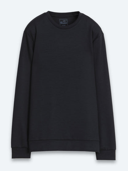 Marineblaues schlichtes Sweatshirt