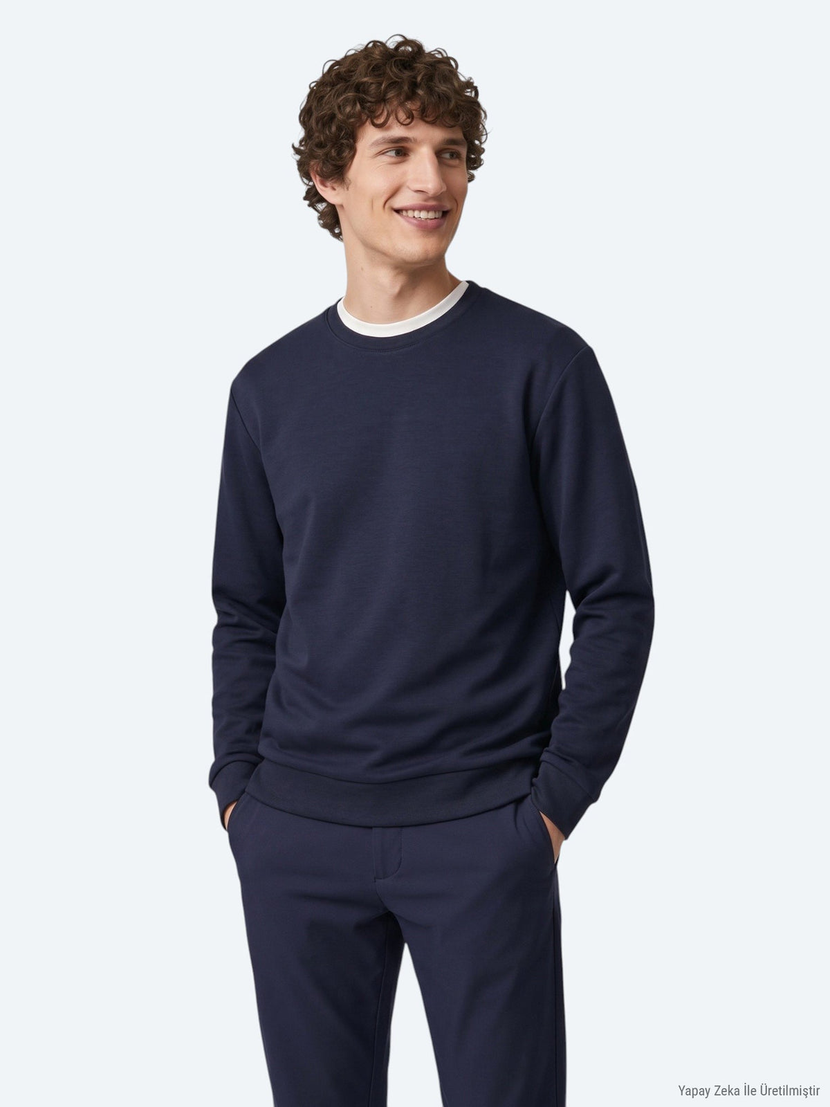 KİP Marineblaues schlichtes Sweatshirt