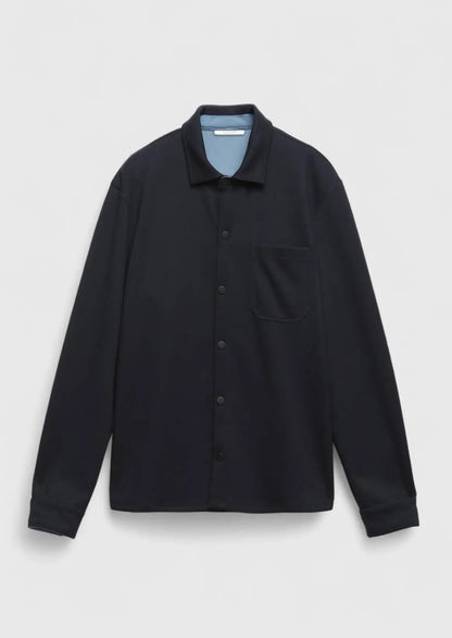 Marineblaues Polo-Neck-Sweatshirt, schlicht