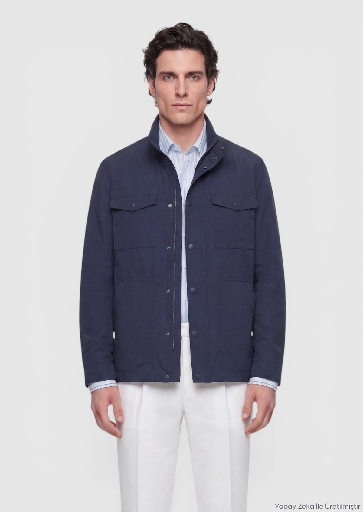 Marineblauer Regular Fit Freizeittechnikkab.