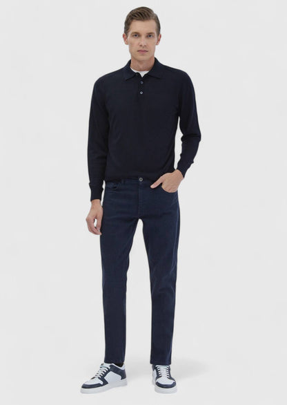 Schmal geschnittene Jeans aus Denim-Baumwollmischung