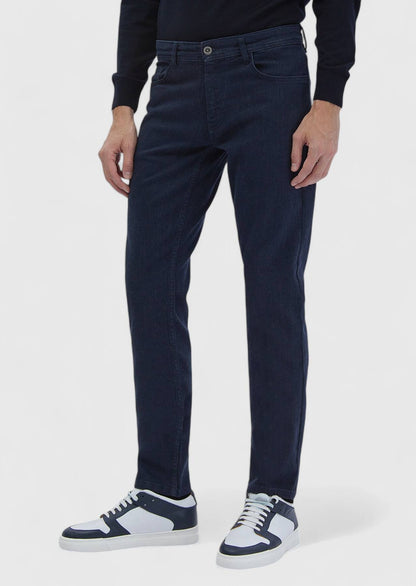 Schmal geschnittene Jeans aus Denim-Baumwollmischung
