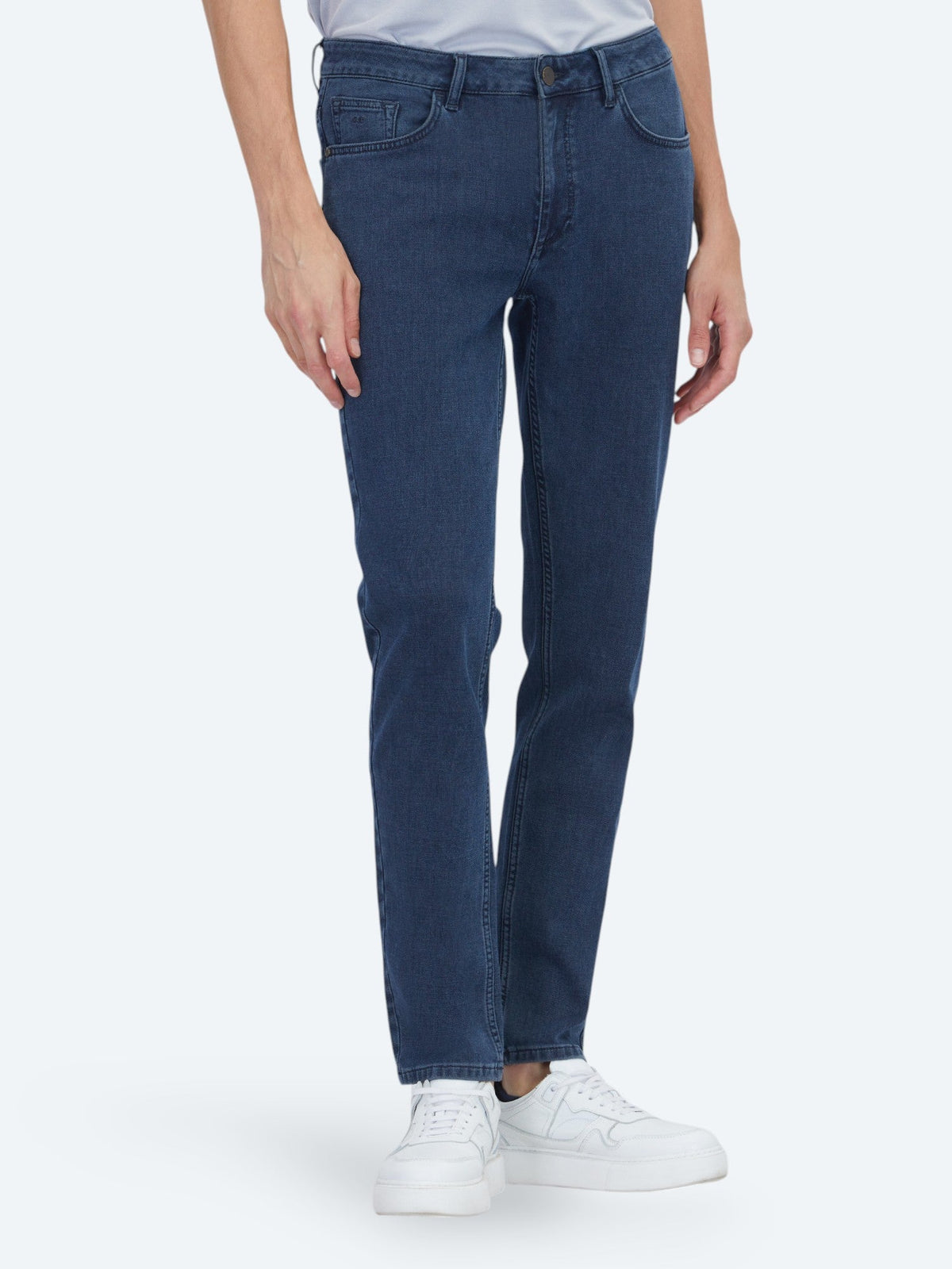 KİP Marineblaue Velours Jeanshose, Slim Fit