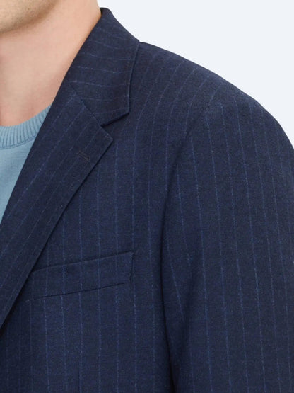Marineblau gestreifte Komfortjacke