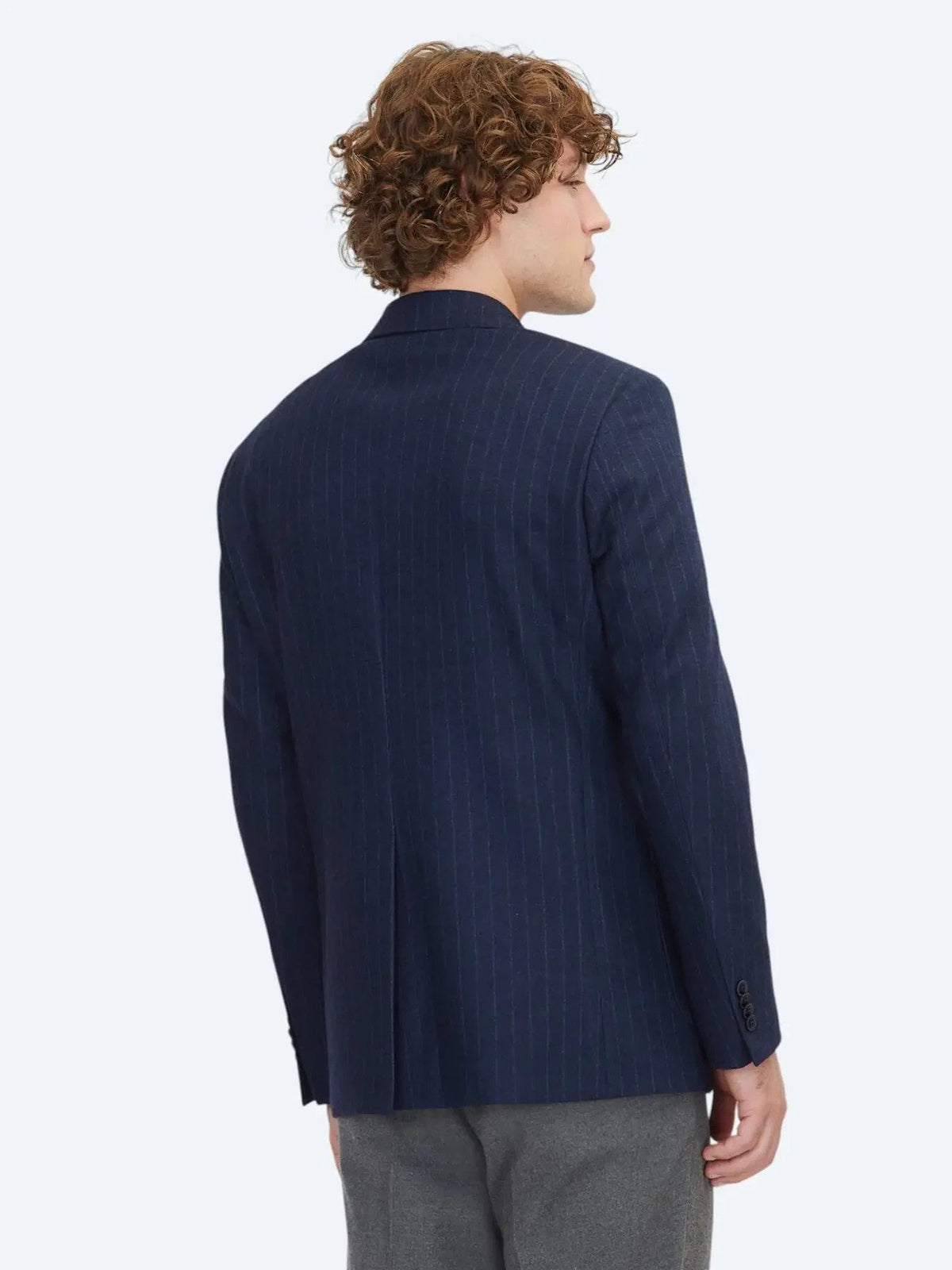 Marineblau gestreifte Komfortjacke
