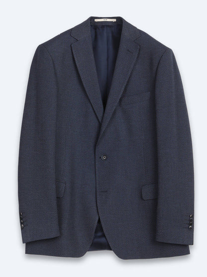Marineblauer gestreifter Blazer Regular Fit