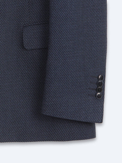 Marineblauer gestreifter Blazer Regular Fit