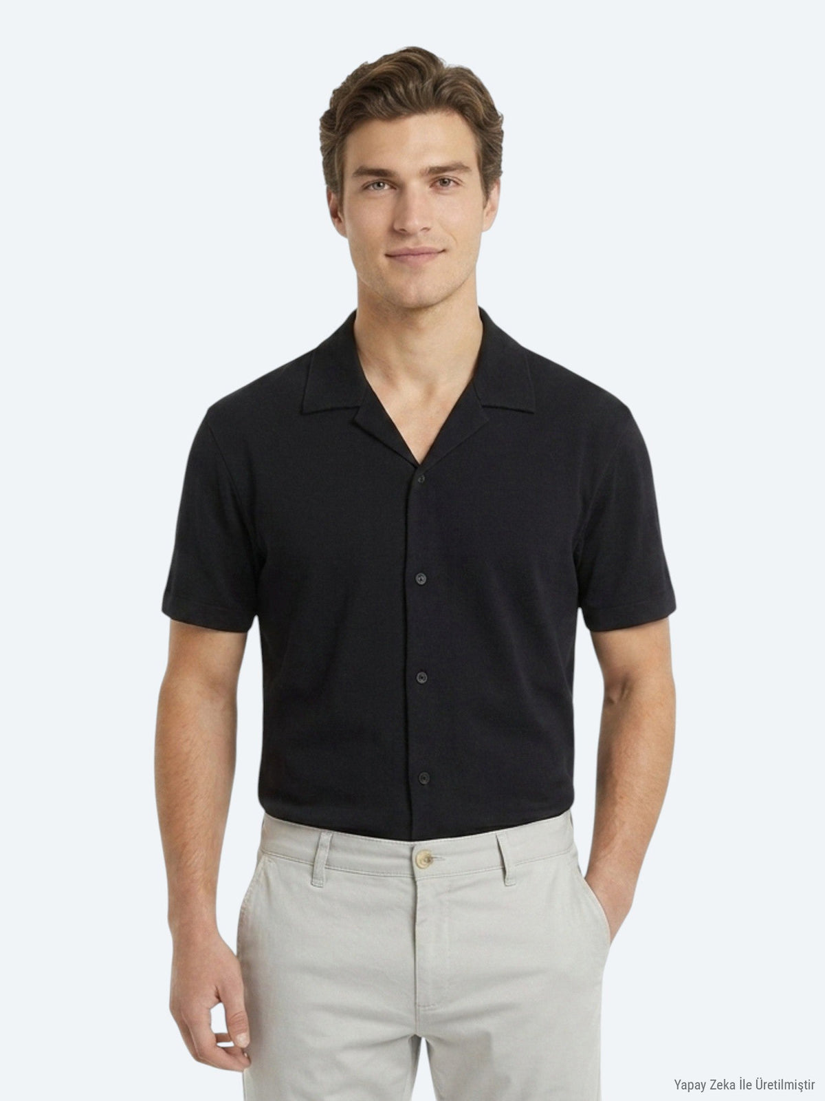 KİP Marineblaue gestreifte Baumwollshirt Lacivert