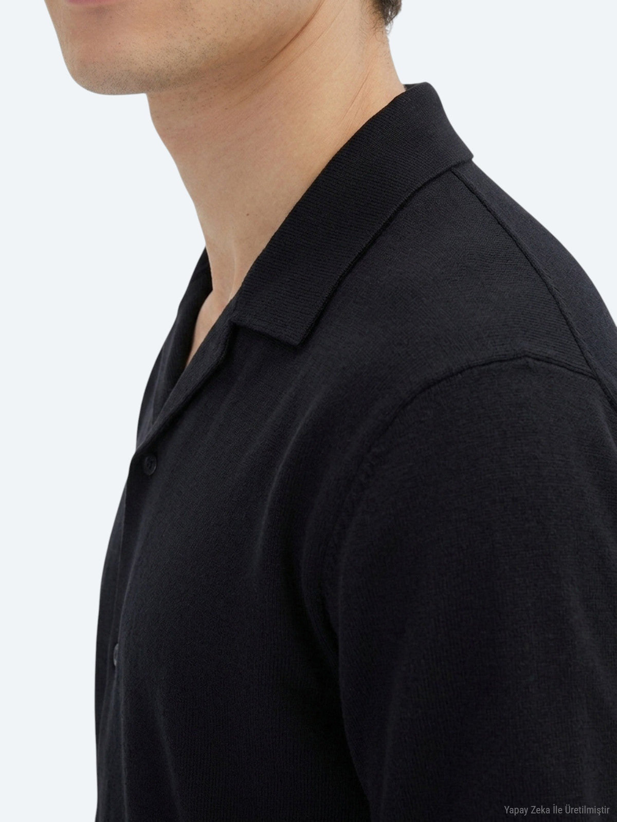 KİP Marineblaue gestreifte Baumwollshirt Lacivert