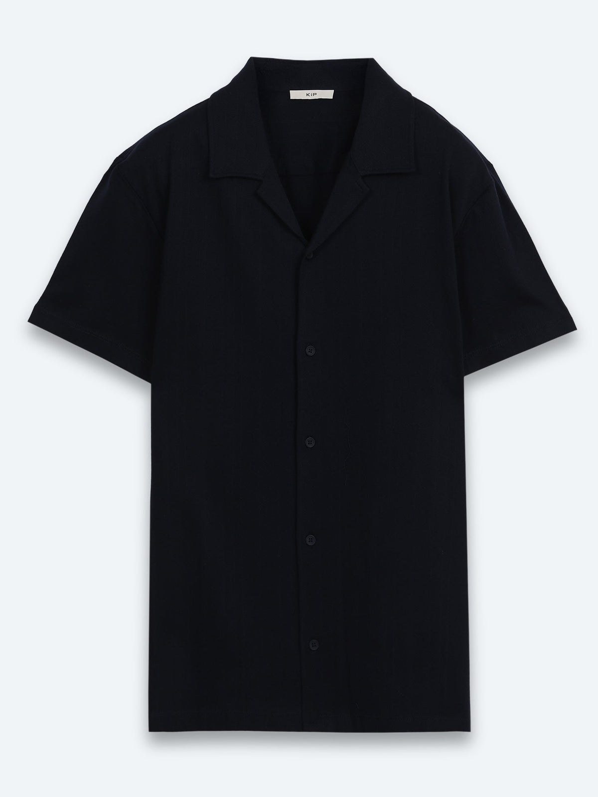 KİP Marineblaue gestreifte Baumwollshirt Lacivert
