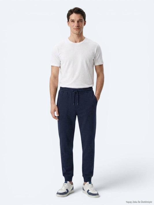 Marineblaue Jogginghosen