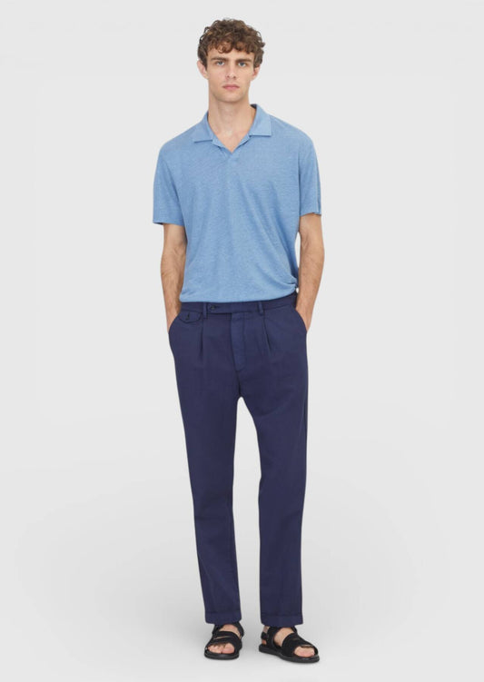 Marineblaue lockere Baumwollhose