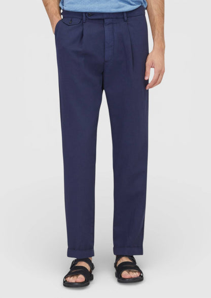Marineblaue lockere Baumwollhose