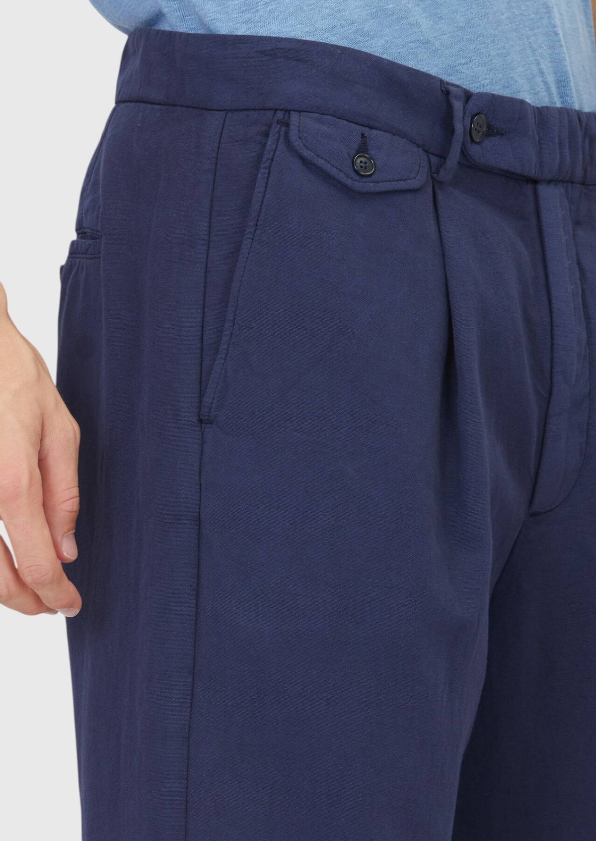 Marineblaue lockere Baumwollhose