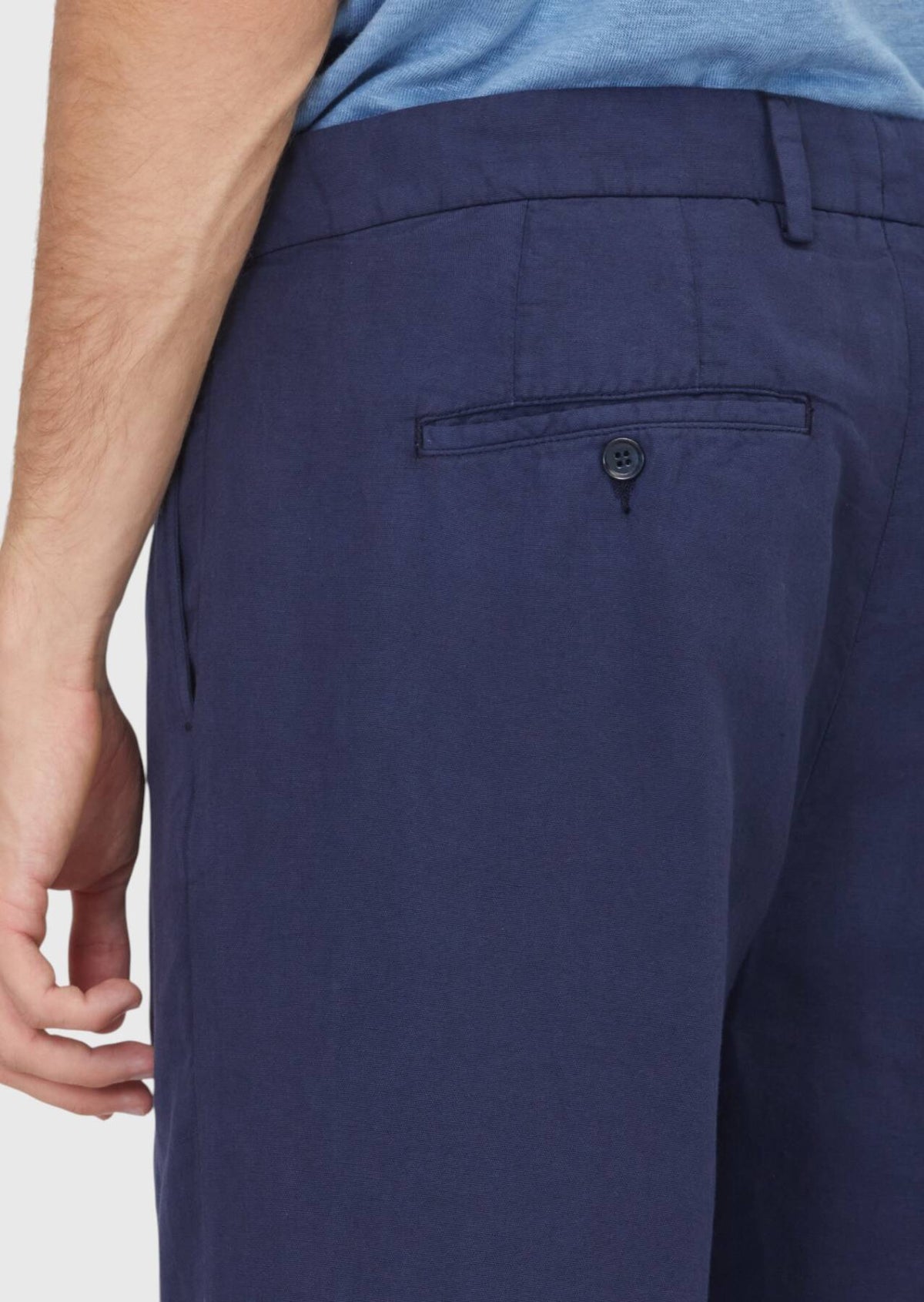 Marineblaue lockere Baumwollhose