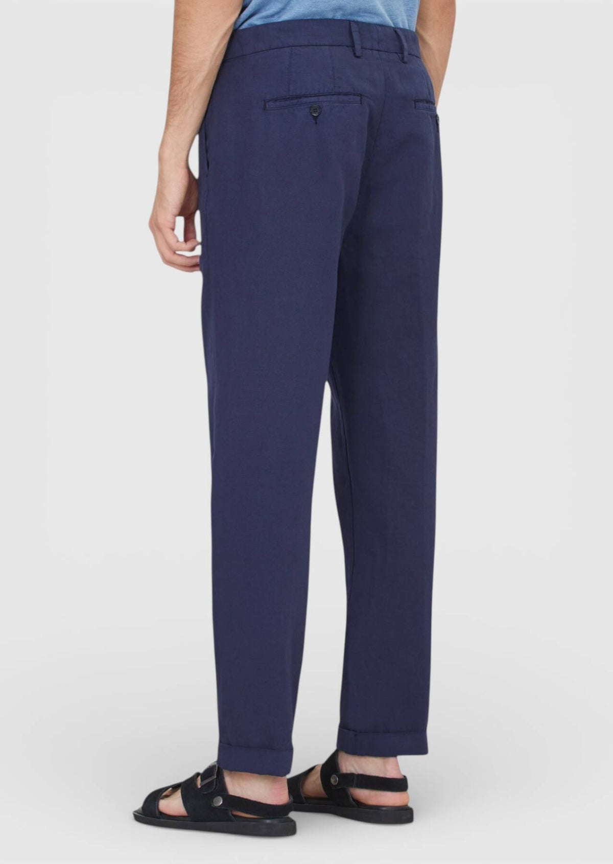 Marineblaue lockere Baumwollhose