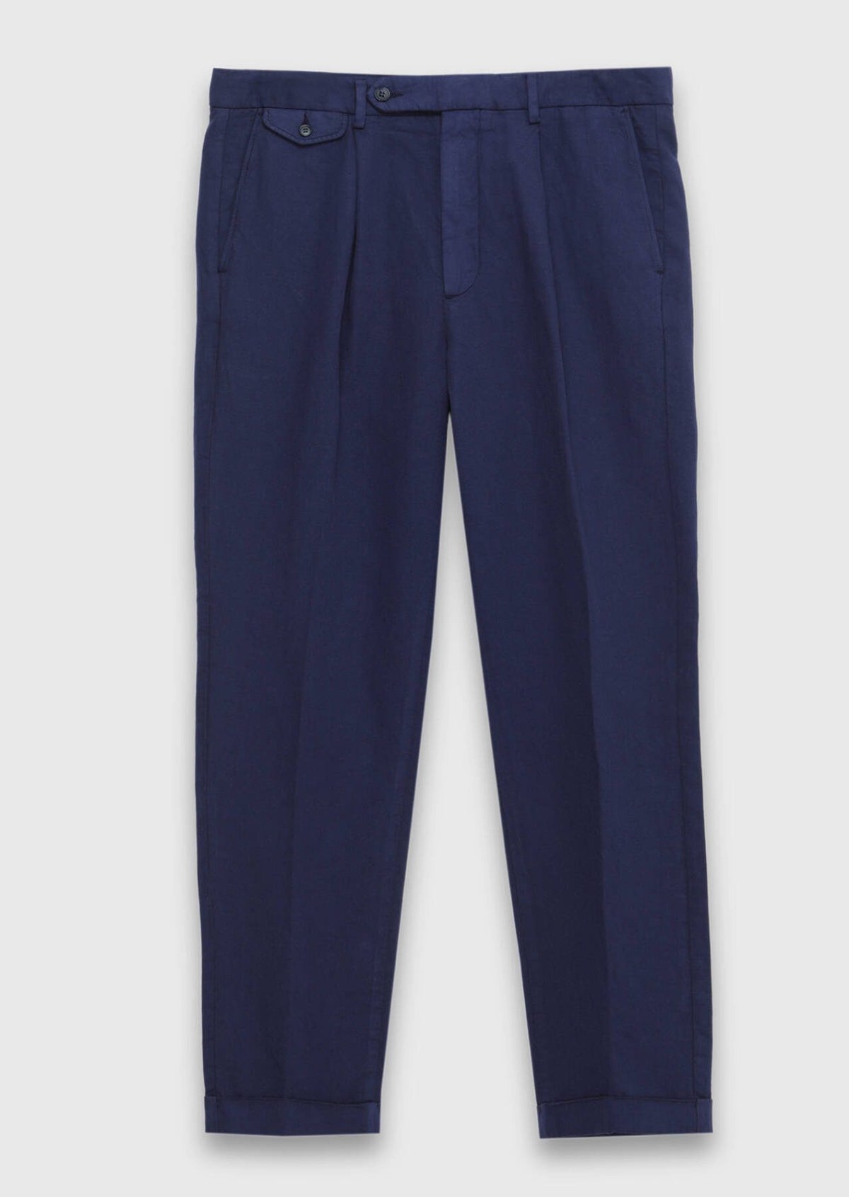 Marineblaue lockere Baumwollhose