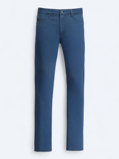 Navy Blaue Velours Casual Baumwollhose