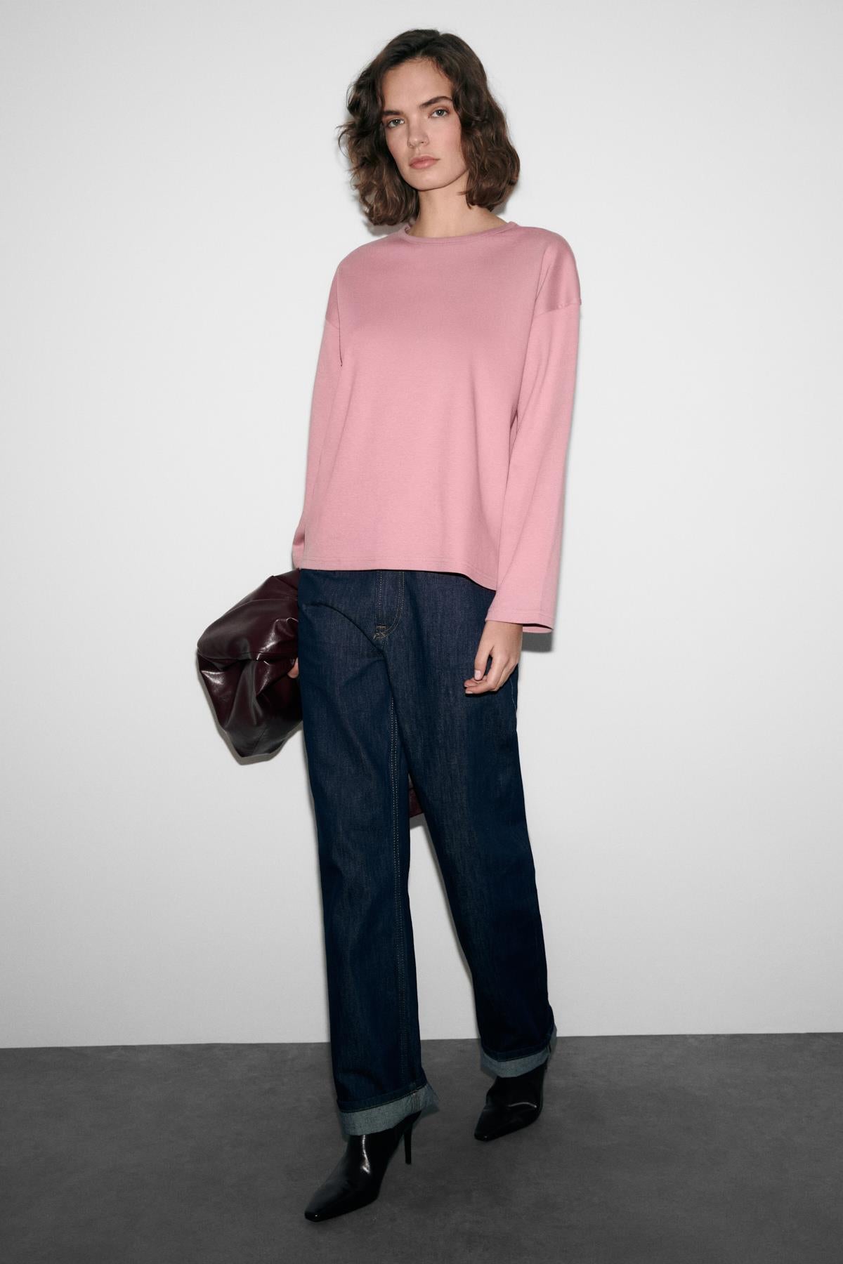 GRIMELANGE NEAT Damen Bio-Oversized-Shirt Rosa