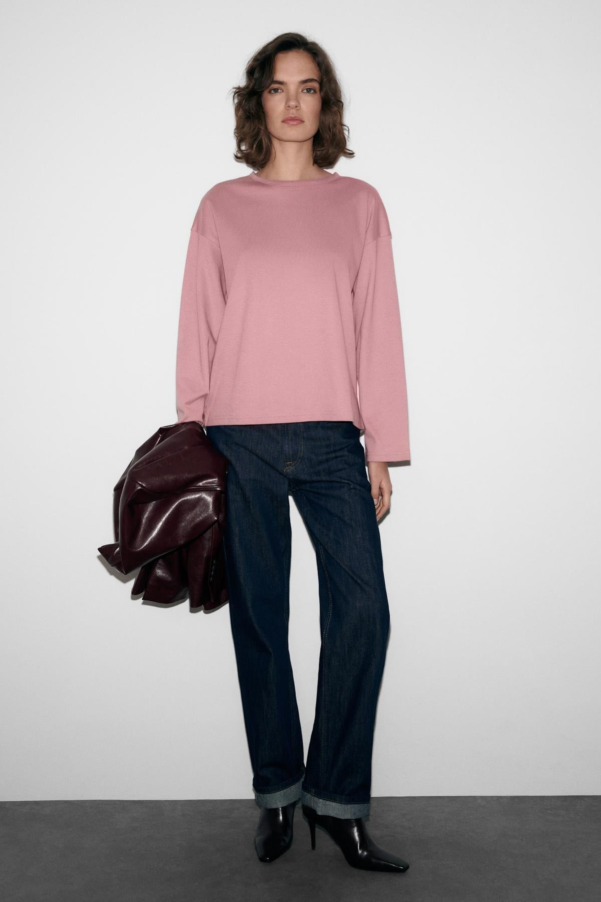 GRIMELANGE NEAT Damen Bio-Oversized-Shirt Rosa