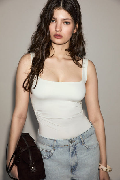 NERRA Damen U-Ausschnitt Bodysuit